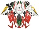 2006-2011 Aprilia RS125 Motorcycle Fairings - White Red Green Canada for Sale