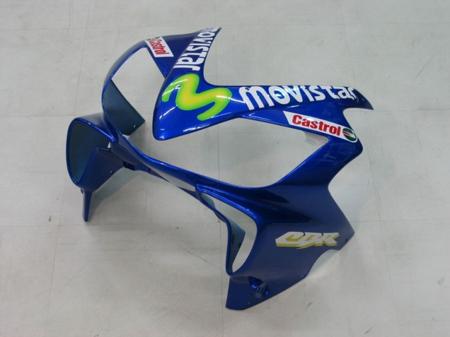 2004-2007 Honda CBR600 F4i Motorcycle Fairings - Blue Yellow Green MoviStar Canada for Sale