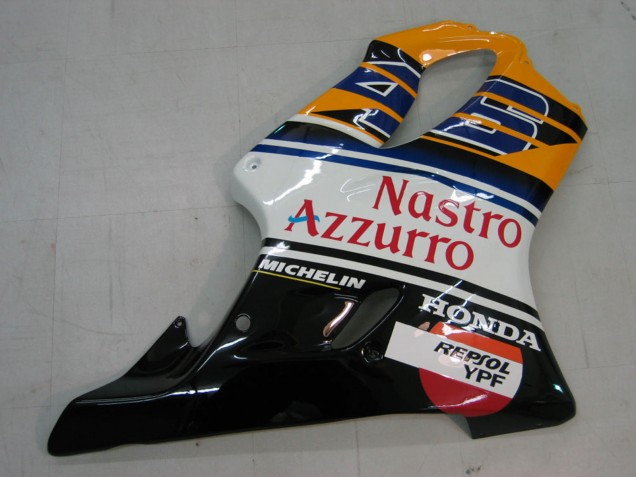 2004-2007 Honda CBR600 F4i Motorcycle Fairings - Yellow Blue White Black Nastro Azzurro Canada for Sale