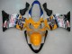 2004-2007 Honda CBR600 F4i Motorcycle Fairings - Yellow Blue White Black Nastro Azzurro Canada for Sale