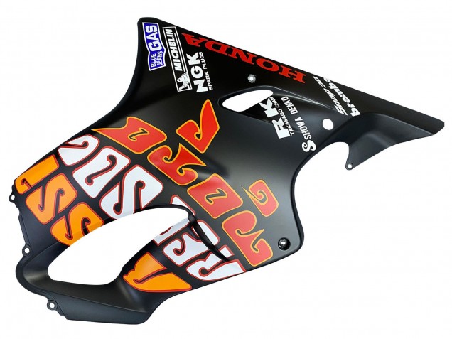 2004-2007 Honda CBR600 F4i Motorcycle Fairings - Matte Black Orange Rossi Canada for Sale