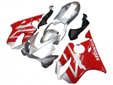 2004-2007 Honda CBR600 F4i Motorcycle Fairings - Silver Red Canada for Sale