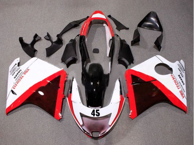 1996-2007 Honda CBR1100XX Blackbird Motorcycle Fairings - White Red Glossy Black Canada for Sale