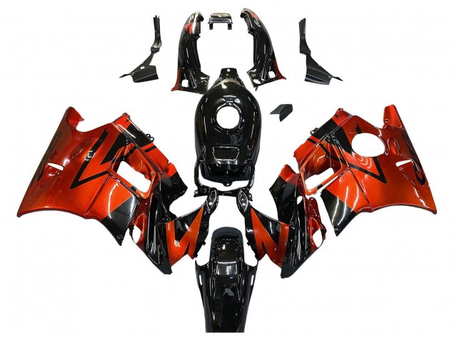 1991-1994 Honda CBR600 F2 Motorcycle Fairings - Orange Glossy Black Canada for Sale