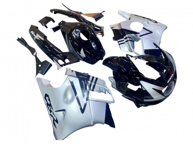 1991-1994 Honda CBR600 F2 Motorcycle Fairings - Silver Glossy Black Canada for Sale
