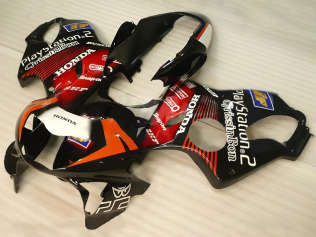 1999-2000 Honda CBR600 F4 Motorcycle Fairings - Glossy Black Red White PlayStation 2 Canada for Sale