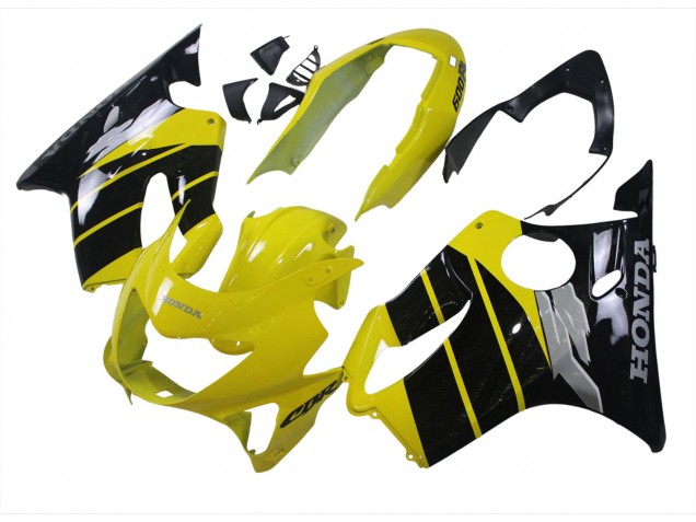 1999-2000 Honda CBR600 F4 Motorcycle Fairings - Yellow Glossy Black Canada for Sale