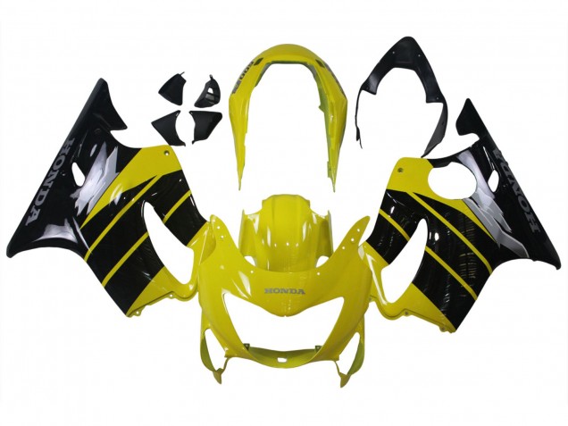 1999-2000 Honda CBR600 F4 Motorcycle Fairings - Yellow Glossy Black Canada for Sale