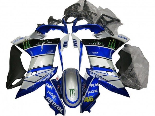 2011-2013 Honda CBR600F Motorcycle Fairings - Silver Blue Glossy Black Green Repsol Monster Canada for Sale