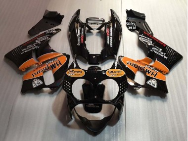 1992-1993 Honda CBR900RR 893 Motorcycle Fairings - Glossy Black Orange Hm Plant Canada for Sale