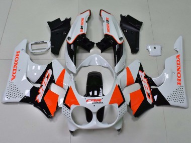 1992-1993 Honda CBR900RR 893 Motorcycle Fairings - White Orange Glossy Black Canada for Sale