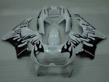 1994-1995 Honda CBR900RR 893 Motorcycle Fairings - White Glossy Black Flame Canada for Sale