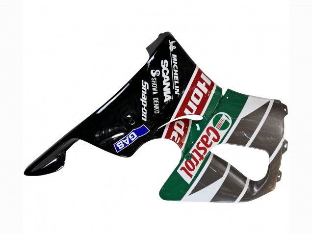 1996-1997 Honda CBR900RR 893 Motorcycle Fairings - White Green Grey Glossy Black Castrol Canada for Sale
