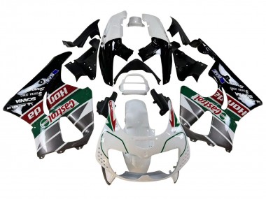 1996-1997 Honda CBR900RR 893 Motorcycle Fairings - White Green Grey Glossy Black Castrol Canada for Sale