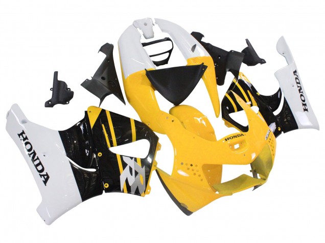 1998-1999 Honda CBR900RR 919 Motorcycle Fairings - White Yellow Glossy Black Canada for Sale