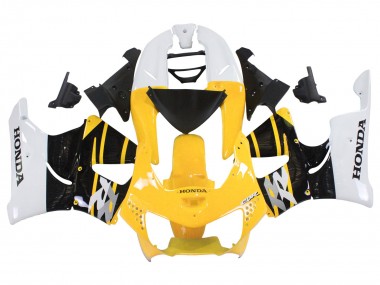 1998-1999 Honda CBR900RR 919 Motorcycle Fairings - White Yellow Glossy Black Canada for Sale