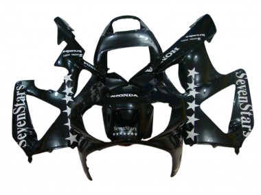 2000-2001 Honda CBR900RR 929 Motorcycle Fairings - Glossy Black White SevenStars Canada for Sale