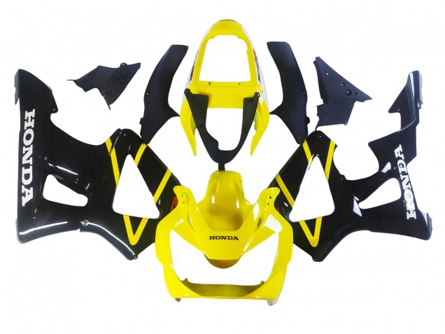 2000-2001 Honda CBR900RR 929 Motorcycle Fairings - Yellow Glossy Black Canada for Sale