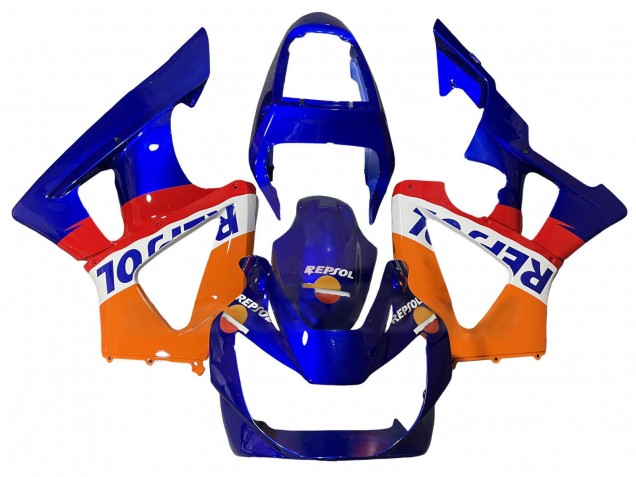 2000-2001 Honda CBR900RR 929 Motorcycle Fairings - Orange White Red Blue Repsol Canada for Sale
