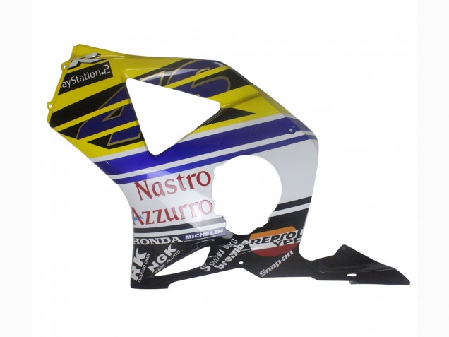 2002-2003 Honda CBR900RR 954 Motorcycle Fairings - Blue Yellow Glossy Black Red Nastro Azzurro 46 Canada for Sale