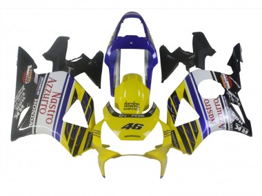 2002-2003 Honda CBR900RR 954 Motorcycle Fairings - Blue Yellow Glossy Black Red Nastro Azzurro 46 Canada for Sale