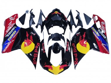2007-2014 Ducati 848/1098/1198 Motorcycle Fairings - Glossy Black Yellow Blue Red Bull Canada for Sale