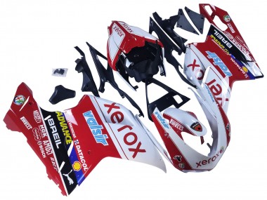 2007-2014 Ducati 848/1098/1198 Motorcycle Fairings - White Red Glossy Black Valsir Xerox Canada for Sale