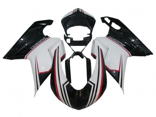 2007-2014 Ducati 848/1098/1198 Bike Fairings - White Red Glossy Black Canada for Sale