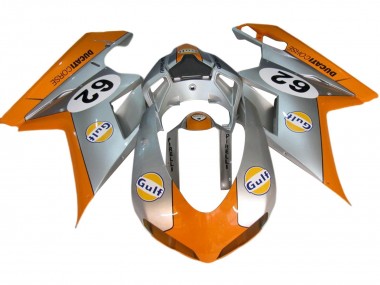 2007-2014 Ducati 848/1098/1198 Motorcycle Fairings - Silver Orange Gulf 62 Canada for Sale