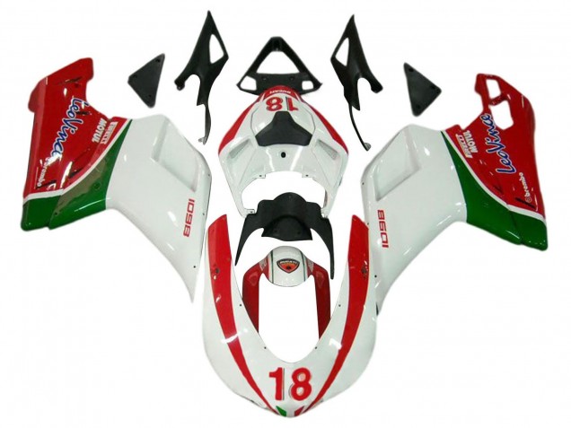 2007-2014 Ducati 848/1098/1198 Motorcycle Fairings - White Red Green 18 Canada for Sale