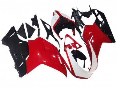 2007-2014 Ducati 1098 Motorcycle Fairings - White Red Glossy Black Canada for Sale
