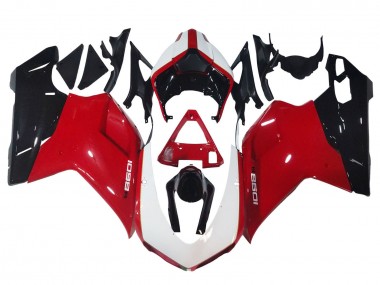 2007-2014 Ducati 1098 Motorcycle Fairings - White Red Glossy Black Canada for Sale