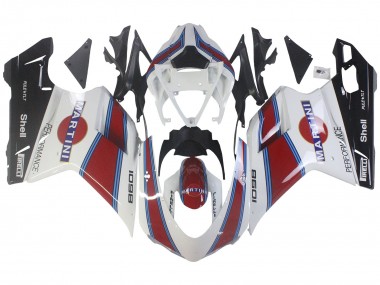 2007-2014 Ducati 1098 Motorcycle Fairings - White Red Blue Glossy Black Martini Canada for Sale