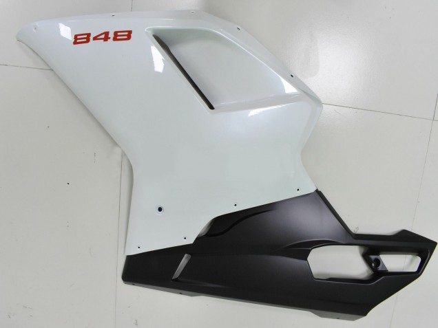 2007-2014 Ducati 848 Motorcycle Fairings - White Matte Black Canada for Sale