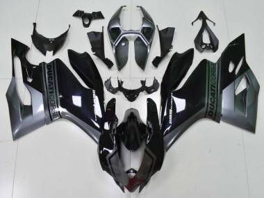 2011-2014 Ducati Panigale 1199 Motorcycle Fairings - Grey Glossy Black Canada for Sale