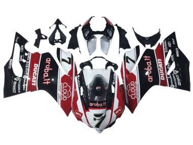2011-2014 Ducati Panigale 899/1199 Motorcycle Fairings - White Red Glossy Black Aruba.it 7 Canada for Sale