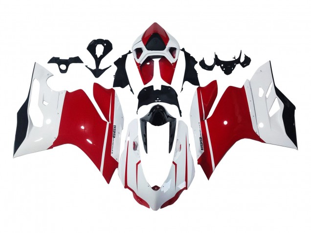 2011-2014 Ducati 1199 Motorcycle Fairings - White Red Glossy Black Canada for Sale