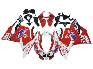 2011-2014 Ducati 1199 Motorcycle Fairings - White Red Glossy Black Fiamm Ficc 22 Canada for Sale