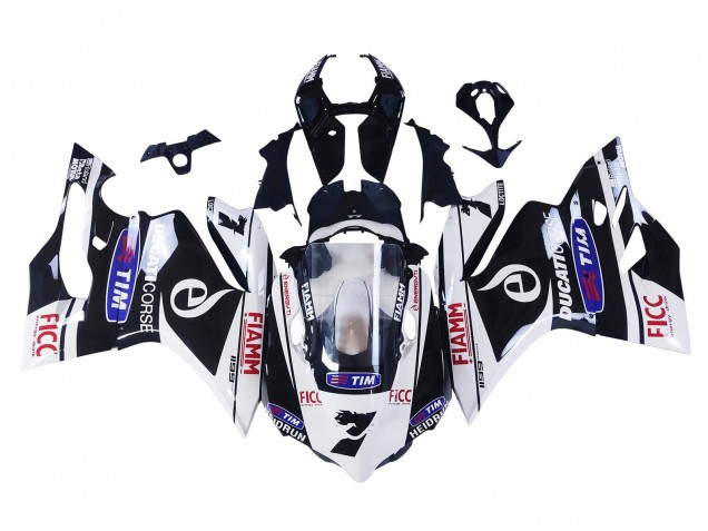 2011-2014 Ducati Panigale 899/1199 Motorcycle Fairings - White Black Blue Fiamm Ficc 7 Canada for Sale