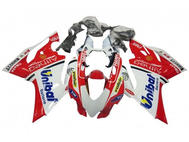 2011-2014 Ducati Panigale 899/1199 Motorcycle Fairings - White Red Blue Valsir Fiamm Canada for Sale