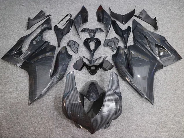 2015-2020 Ducati 959/1299 Motorcycle Fairings - Black Carbon Fiber Style Canada for Sale