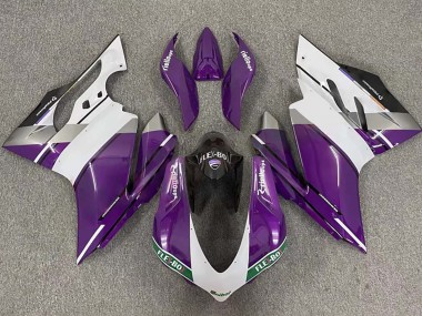 2015-2020 Ducati 959/1299 Motorcycle Fairings - Purple White Glossy Black Flex-Box Canada for Sale