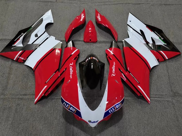 2015-2020 Ducati 959/1299 Motorcycle Fairing - White Red Glossy Black Unibat Flex-Box Canada for Sale