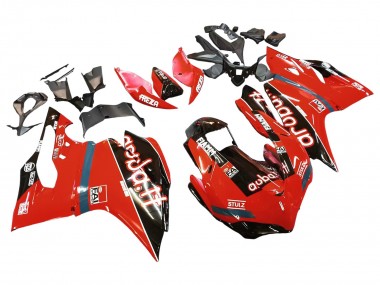 2015-2020 Ducati 959/1299 Motorcycle Fairings - Red Glossy Black Fiamm Canada for Sale