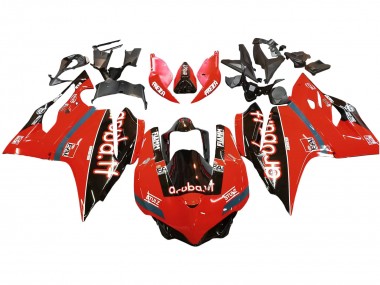 2015-2020 Ducati 959/1299 Motorcycle Fairings - Red Glossy Black Fiamm Canada for Sale