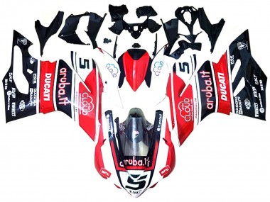 2015-2020 Ducati 959/1299 Motorcycle Fairings - White Red Glossy Black Aruba 5 Canada for Sale