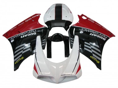 1993-2005 Ducati 748/916/996/998 Motorcycle Fairings - White Red Glossy Black Racing Performance Canada for Sale