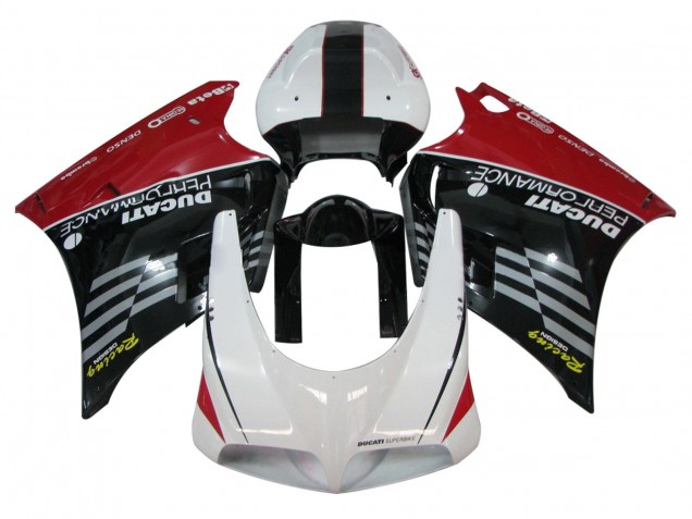 1993-2005 Ducati 748/916/996/998 Motorcycle Fairings - White Red Glossy Black Racing Performance Canada for Sale