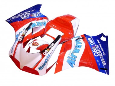 1993-2005 Ducati 748/916/996/998 Motorcycle Fairings - White Red Blue Air Waves Canada for Sale