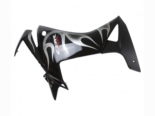 2013-2015 Honda CBR500R Motorcycle Fairings - Glossy Black Silver Flame Canada for Sale